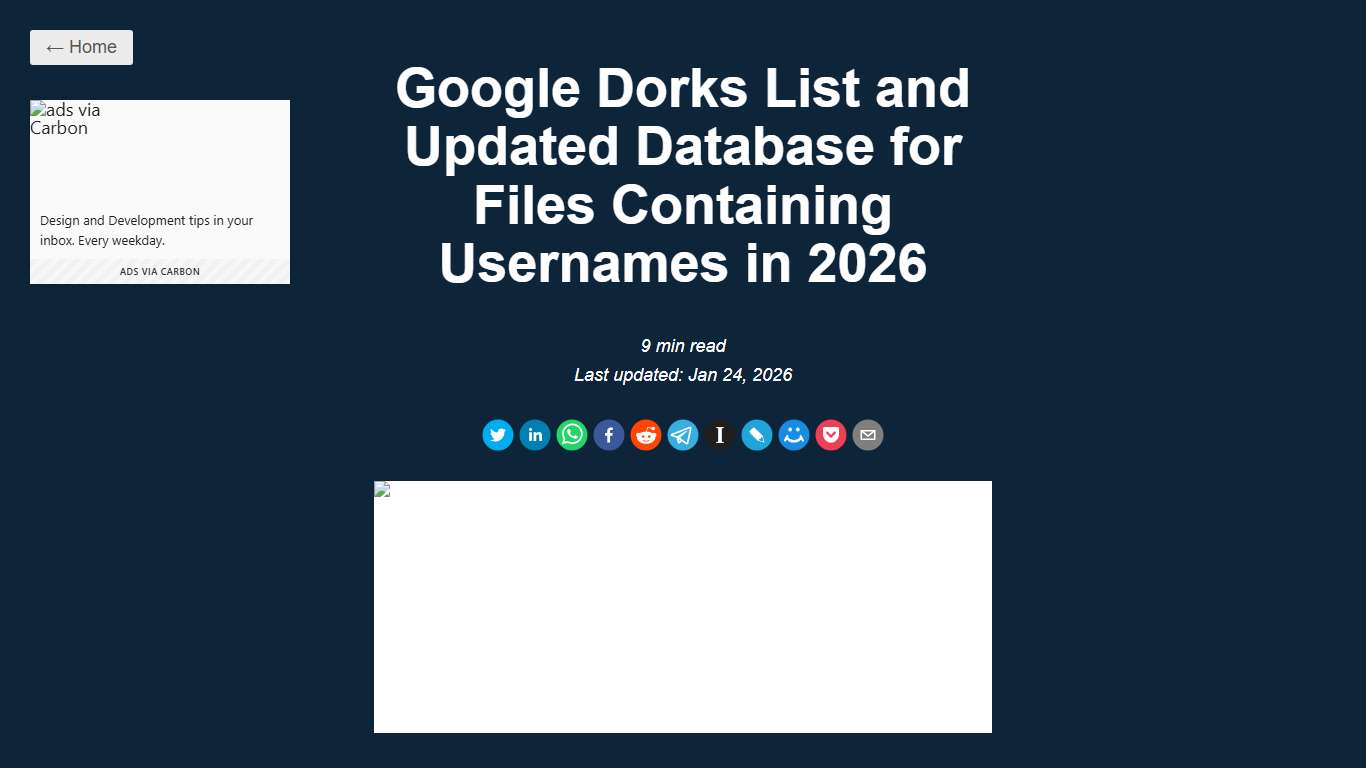 Google Dorks List and Updated Database for Files Containing Usernames in 2026 - Box Piper